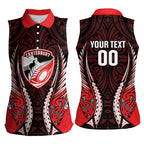 Canterbury 2026 Rugby Custom Women Sleeveless Polo Shirt NZ Maori Silver Fern