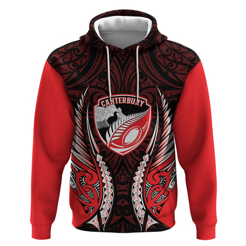 Canterbury 2026 Rugby Custom Zip Hoodie NZ Maori Silver Fern