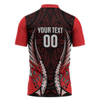 Canterbury 2026 Rugby Custom Zipper Polo Shirt NZ Maori Silver Fern
