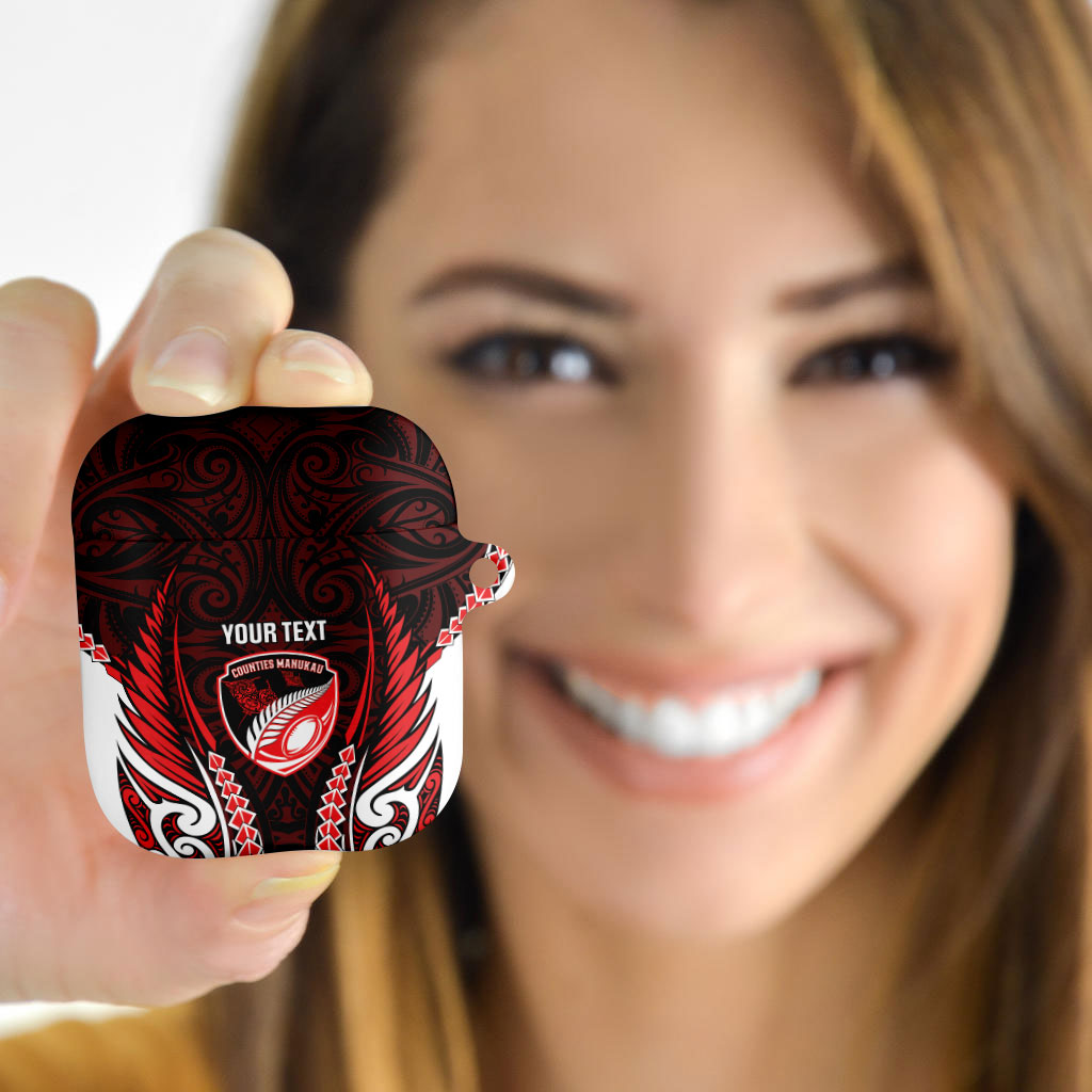 Counties Manukau 2026 Rugby Custom AirPods Case NZ Maori Silver Fern