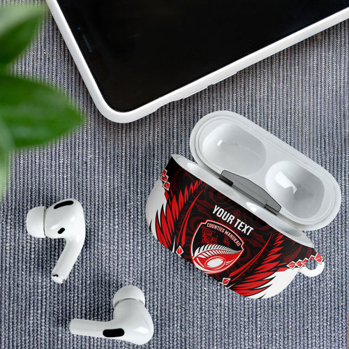 Counties Manukau 2026 Rugby Custom AirPods Case NZ Maori Silver Fern