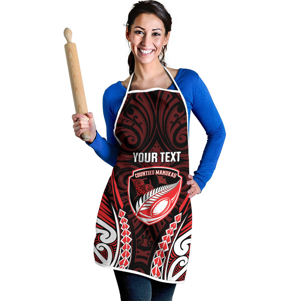Counties Manukau 2026 Rugby Custom Apron NZ Maori Silver Fern