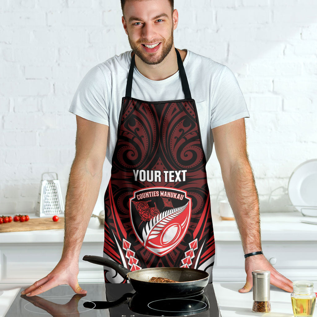 Counties Manukau 2026 Rugby Custom Apron NZ Maori Silver Fern