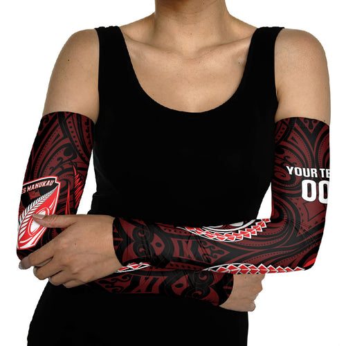 Counties Manukau 2026 Rugby Custom Arm Sleeves NZ Maori Silver Fern