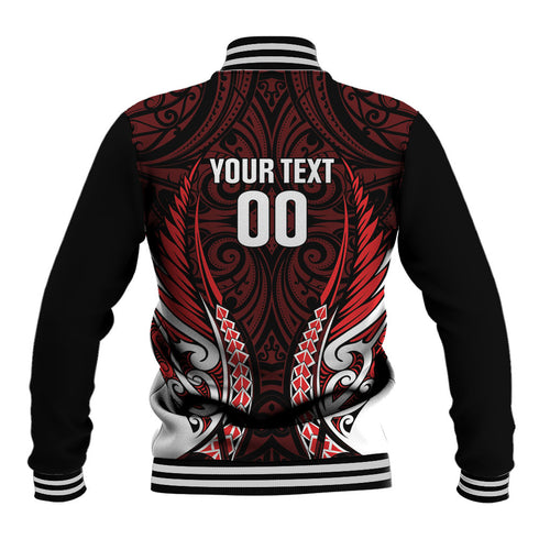 Counties Manukau 2026 Rugby Custom Baseball Jacket NZ Maori Silver Fern
