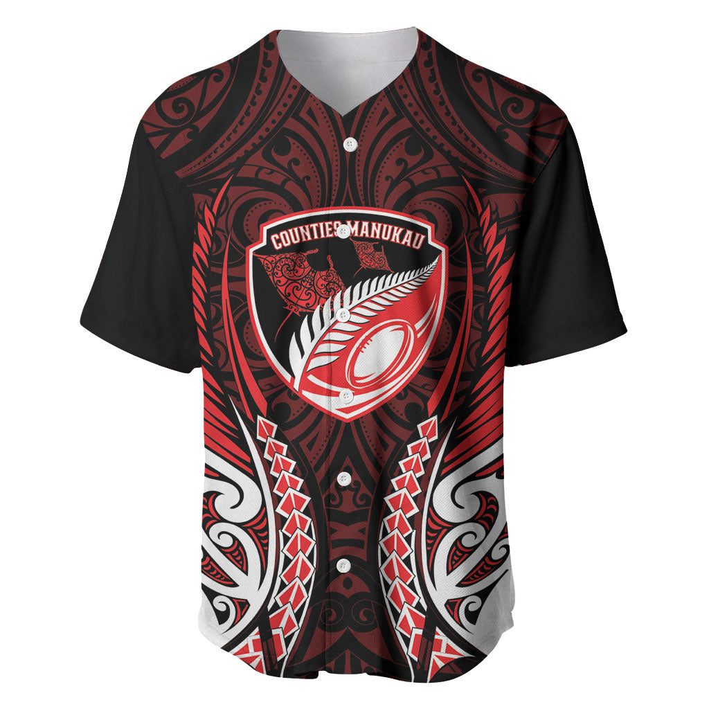 Counties Manukau 2026 Rugby Custom Baseball Jersey NZ Maori Silver Fern