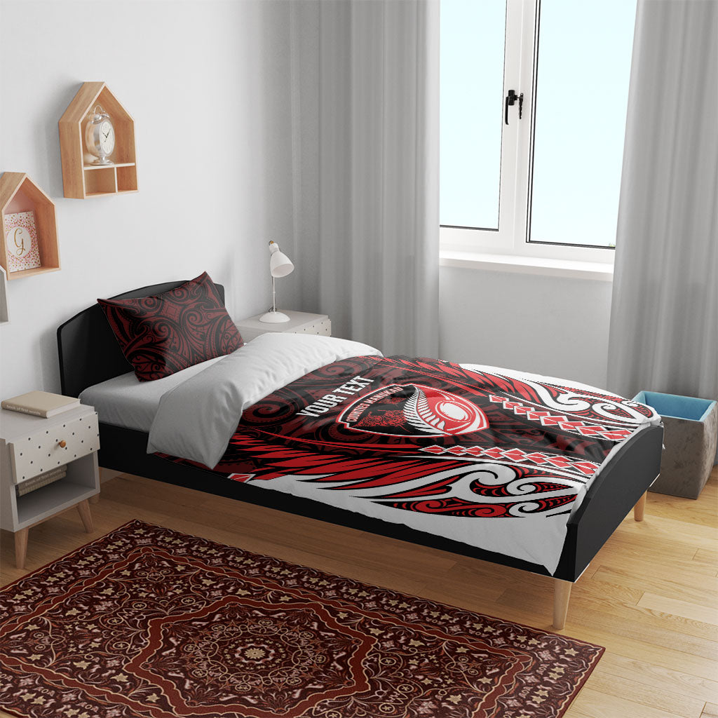 Counties Manukau 2026 Rugby Custom Bedding Set NZ Maori Silver Fern