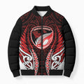 Counties Manukau 2026 Rugby Custom Bomber Puffer Jacket NZ Maori Silver Fern