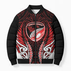 Counties Manukau 2026 Rugby Custom Bomber Puffer Jacket NZ Maori Silver Fern