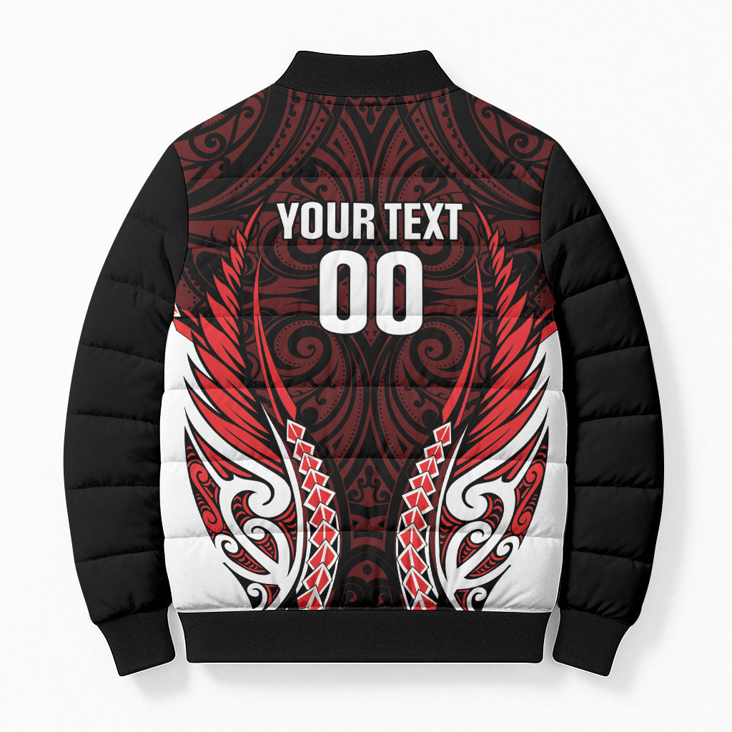 Counties Manukau 2026 Rugby Custom Bomber Puffer Jacket NZ Maori Silver Fern