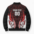 Counties Manukau 2026 Rugby Custom Bomber Puffer Jacket NZ Maori Silver Fern