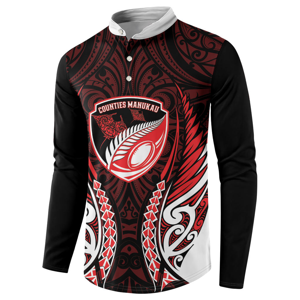 Counties Manukau 2026 Rugby Custom Button Sweatshirt NZ Maori Silver Fern
