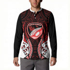 Counties Manukau 2026 Rugby Custom Button Sweatshirt NZ Maori Silver Fern