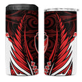 Counties Manukau 2026 Rugby Custom 4 in 1 Can Cooler Tumbler NZ Maori Silver Fern