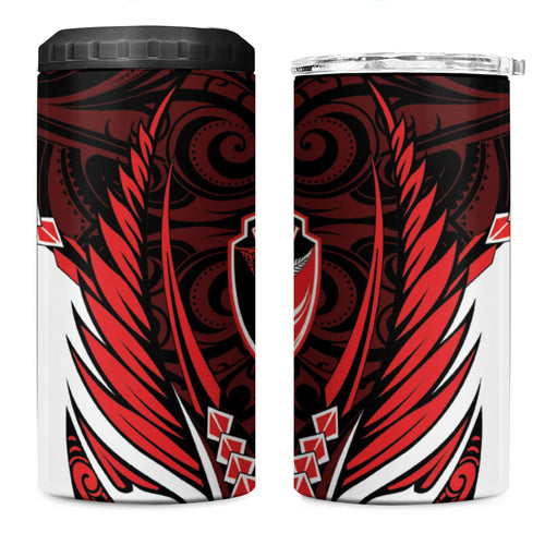 Counties Manukau 2026 Rugby Custom 4 in 1 Can Cooler Tumbler NZ Maori Silver Fern