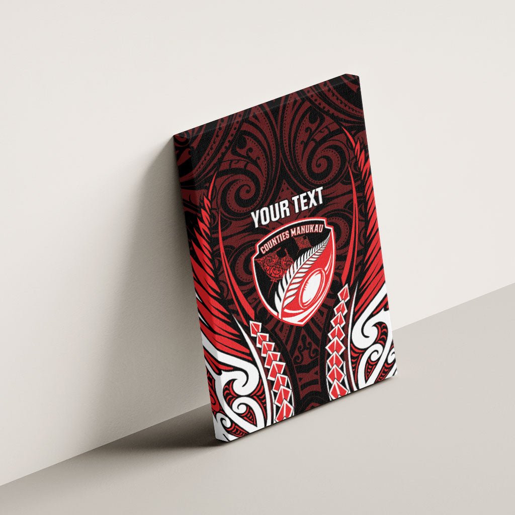 Counties Manukau 2026 Rugby Custom Canvas Wall Art NZ Maori Silver Fern