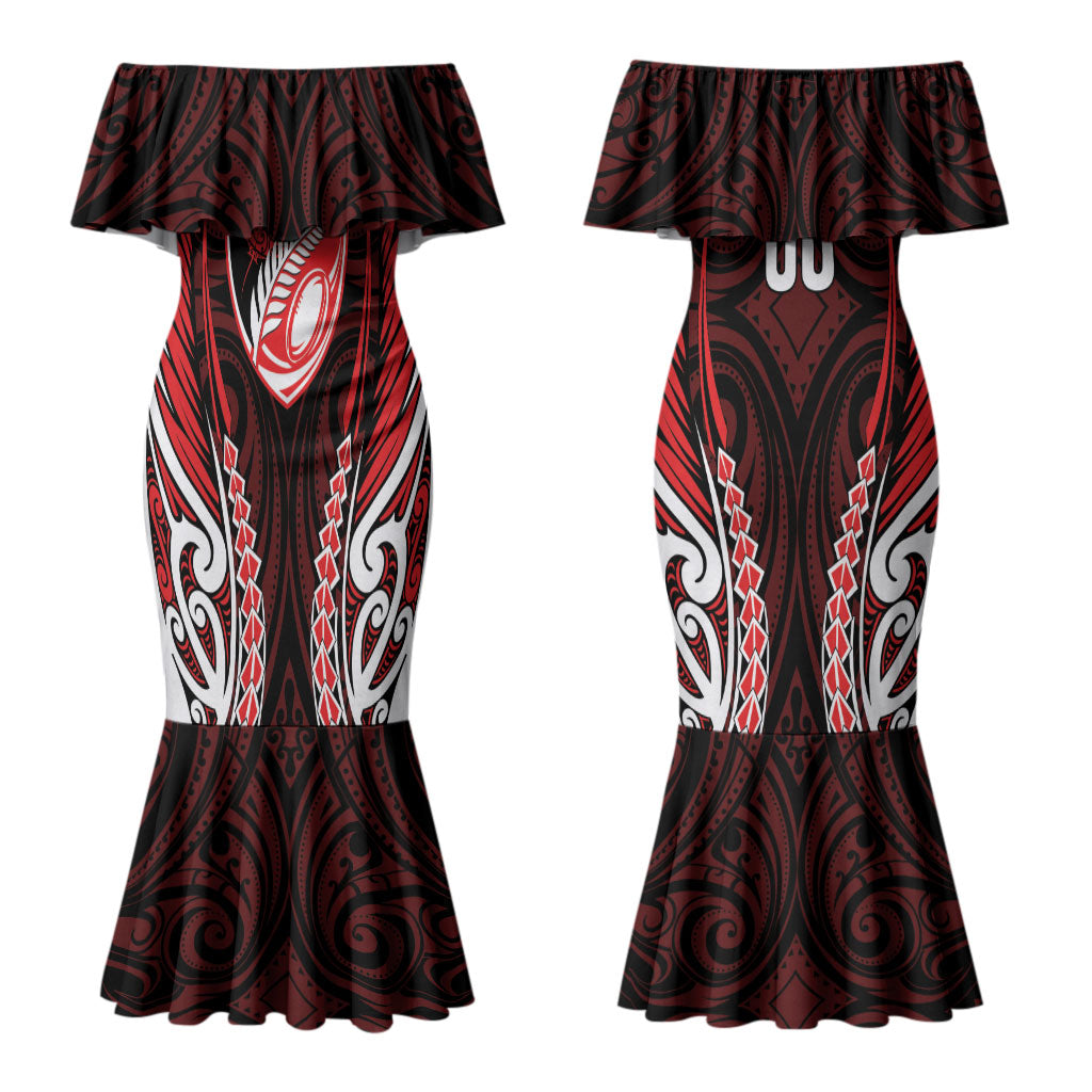 Counties Manukau 2026 Rugby Custom Couples Matching Mermaid Dress and Hawaiian Shirt NZ Maori Silver Fern LT14