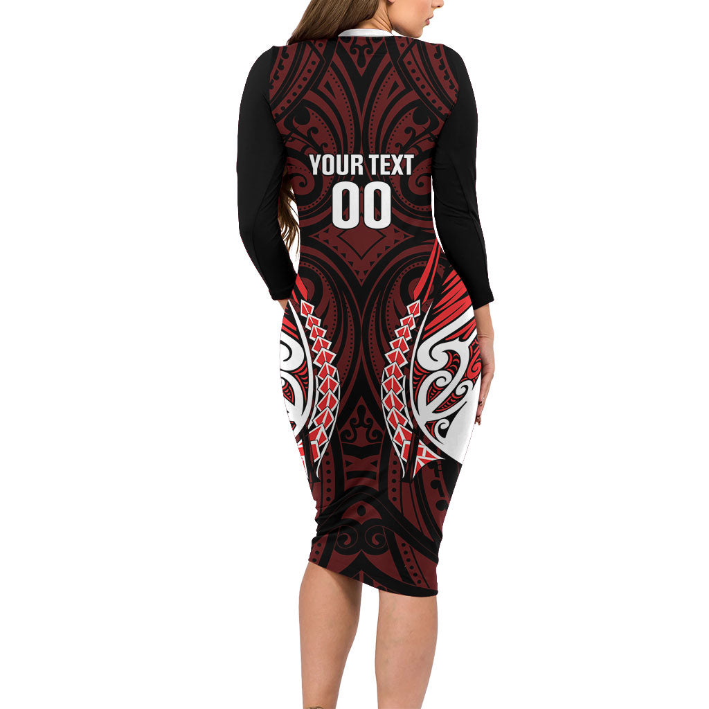 Counties Manukau 2026 Rugby Custom Family Matching Long Sleeve Bodycon Dress and Hawaiian Shirt NZ Maori Silver Fern
