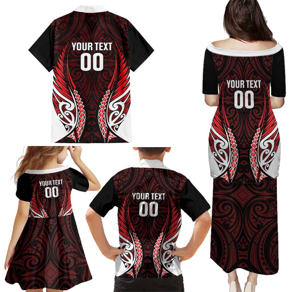 Counties Manukau 2026 Rugby Custom Family Matching Puletasi and Hawaiian Shirt NZ Maori Silver Fern