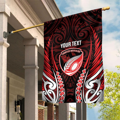 Counties Manukau 2026 Rugby Custom Garden Flag NZ Maori Silver Fern