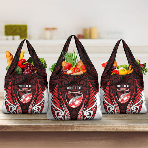 Counties Manukau 2026 Rugby Custom Grocery Bag NZ Maori Silver Fern