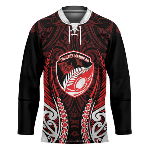 Counties Manukau 2026 Rugby Custom Hockey Jersey NZ Maori Silver Fern