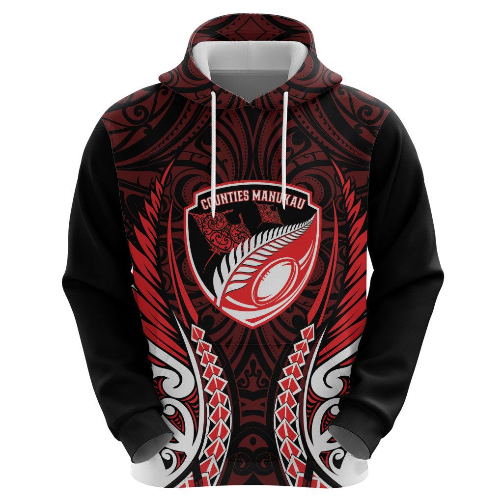 Counties Manukau 2026 Rugby Custom Hoodie NZ Maori Silver Fern