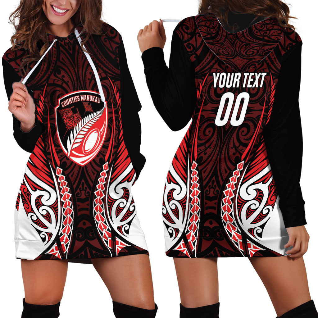 Counties Manukau 2026 Rugby Custom Hoodie Dress NZ Maori Silver Fern