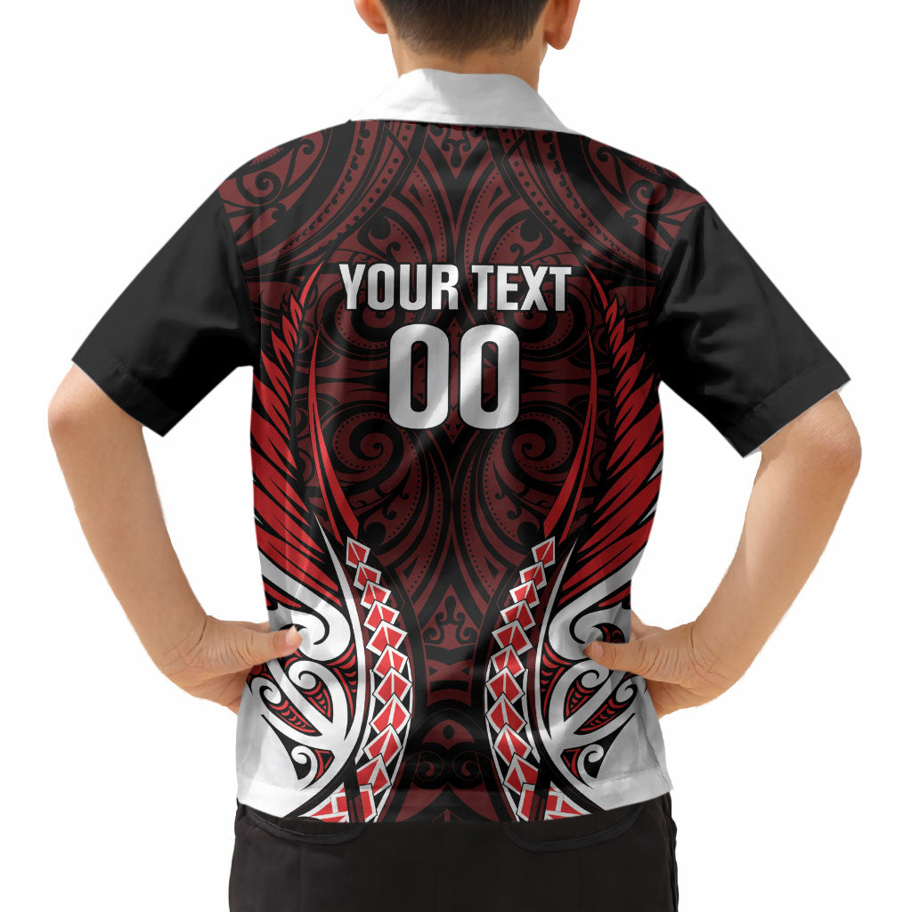 Counties Manukau 2026 Rugby Custom Kid Hawaiian Shirt NZ Maori Silver Fern LT14