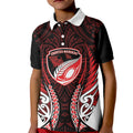 Counties Manukau 2026 Rugby Custom Kid Polo Shirt NZ Maori Silver Fern