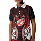 Counties Manukau 2026 Rugby Custom Kid Polo Shirt NZ Maori Silver Fern