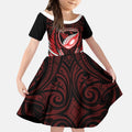 Counties Manukau 2026 Rugby Custom Kid Short Sleeve Dress NZ Maori Silver Fern