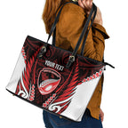 Counties Manukau 2026 Rugby Custom Leather Tote Bag NZ Maori Silver Fern