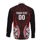 Counties Manukau 2026 Rugby Custom Long Sleeve Button Shirt NZ Maori Silver Fern