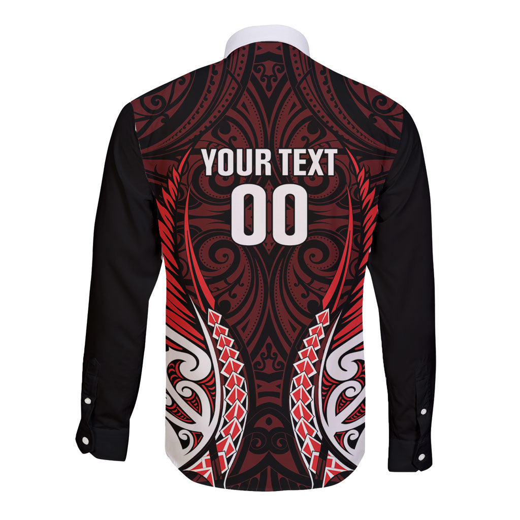 Counties Manukau 2026 Rugby Custom Long Sleeve Button Shirt NZ Maori Silver Fern
