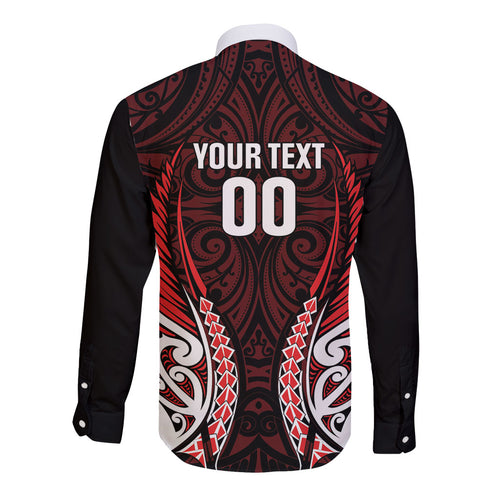 Counties Manukau 2026 Rugby Custom Long Sleeve Button Shirt NZ Maori Silver Fern