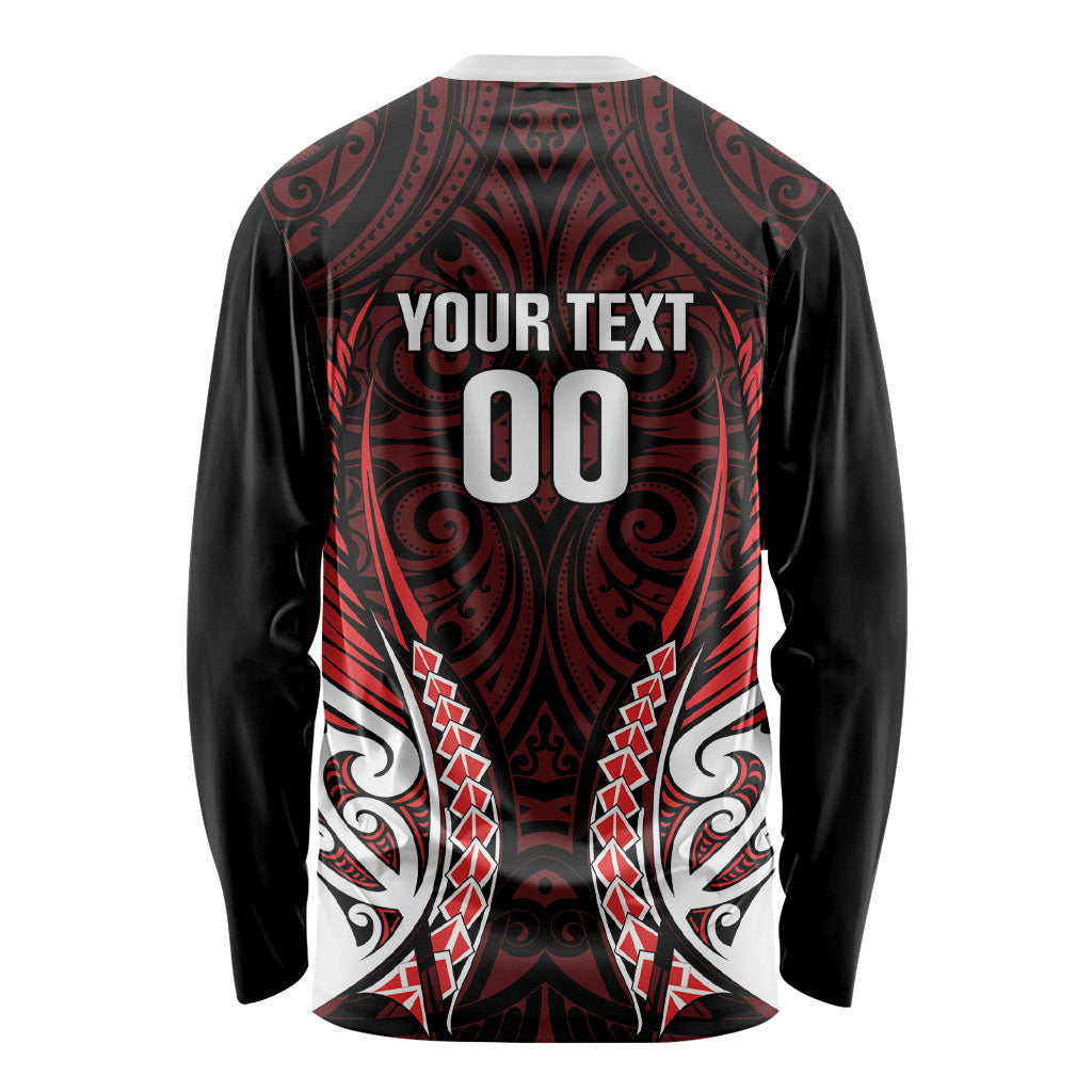 Counties Manukau 2026 Rugby Custom Long Sleeve Shirt NZ Maori Silver Fern