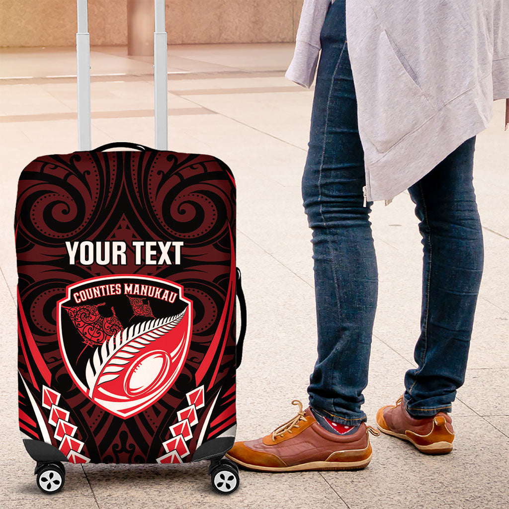 Counties Manukau 2026 Rugby Custom Luggage Cover NZ Maori Silver Fern