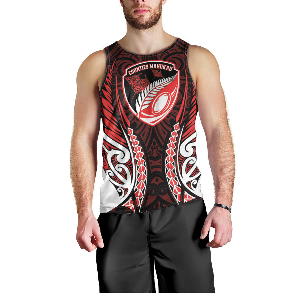 Counties Manukau 2026 Rugby Custom Men Tank Top NZ Maori Silver Fern
