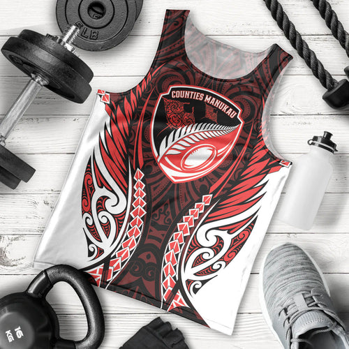 Counties Manukau 2026 Rugby Custom Men Tank Top NZ Maori Silver Fern