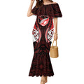 Counties Manukau 2026 Rugby Custom Mermaid Dress NZ Maori Silver Fern