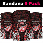 Counties Manukau 2026 Rugby Custom Neck Gaiter NZ Maori Silver Fern