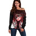 Counties Manukau 2026 Rugby Custom Off Shoulder Sweater NZ Maori Silver Fern