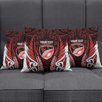 Counties Manukau 2026 Rugby Custom Pillow Cover NZ Maori Silver Fern
