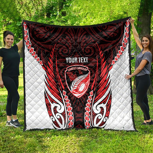 Counties Manukau 2026 Rugby Custom Quilt NZ Maori Silver Fern