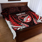 Counties Manukau 2026 Rugby Custom Quilt Bed Set NZ Maori Silver Fern