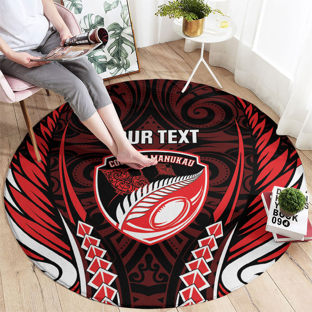 Counties Manukau 2026 Rugby Custom Round Carpet NZ Maori Silver Fern