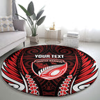 Counties Manukau 2026 Rugby Custom Round Carpet NZ Maori Silver Fern