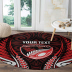 Counties Manukau 2026 Rugby Custom Round Carpet NZ Maori Silver Fern