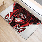 Counties Manukau 2026 Rugby Custom Rubber Doormat NZ Maori Silver Fern